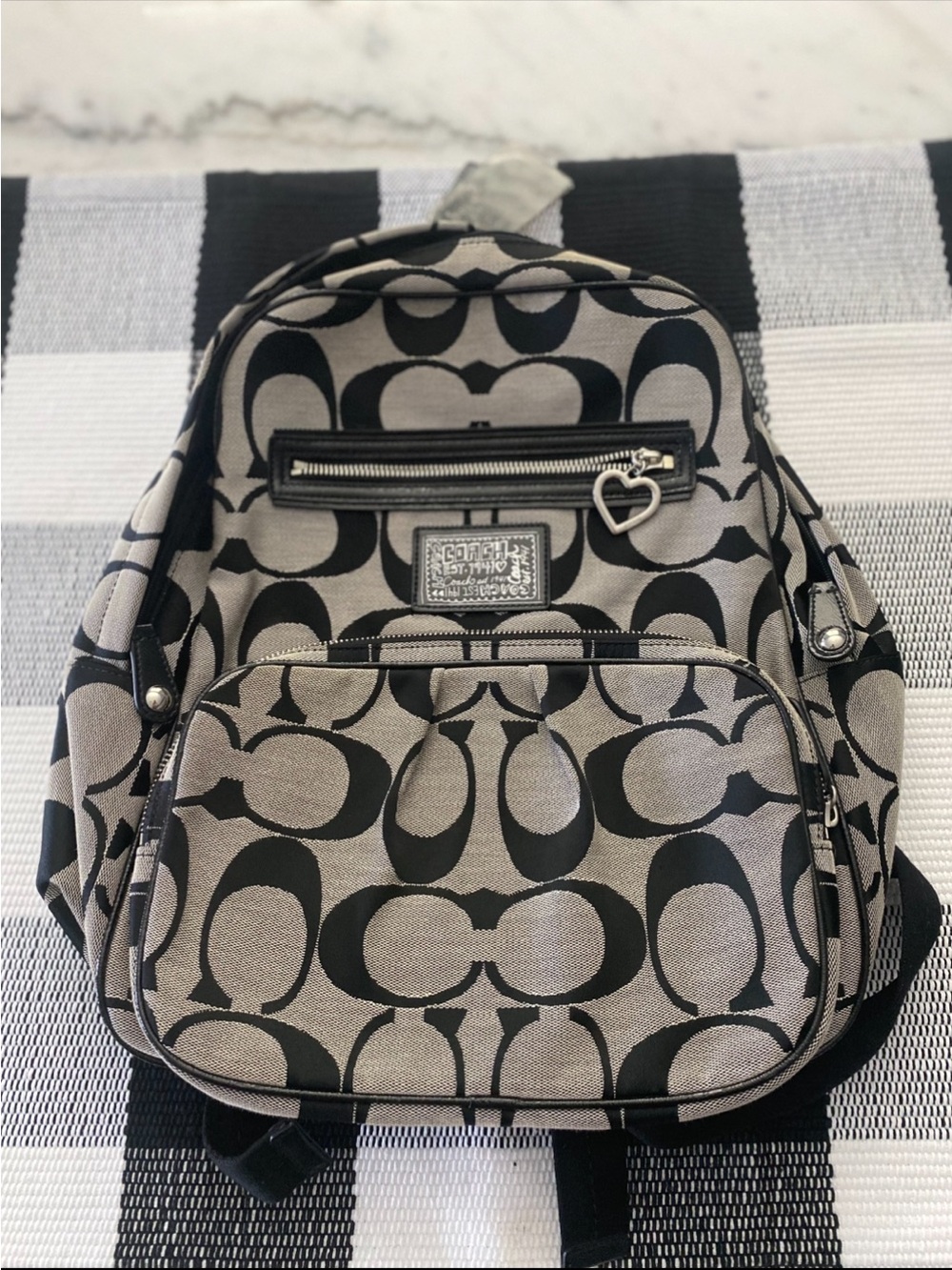 Coach Poppy Daisy Signature Backpack
